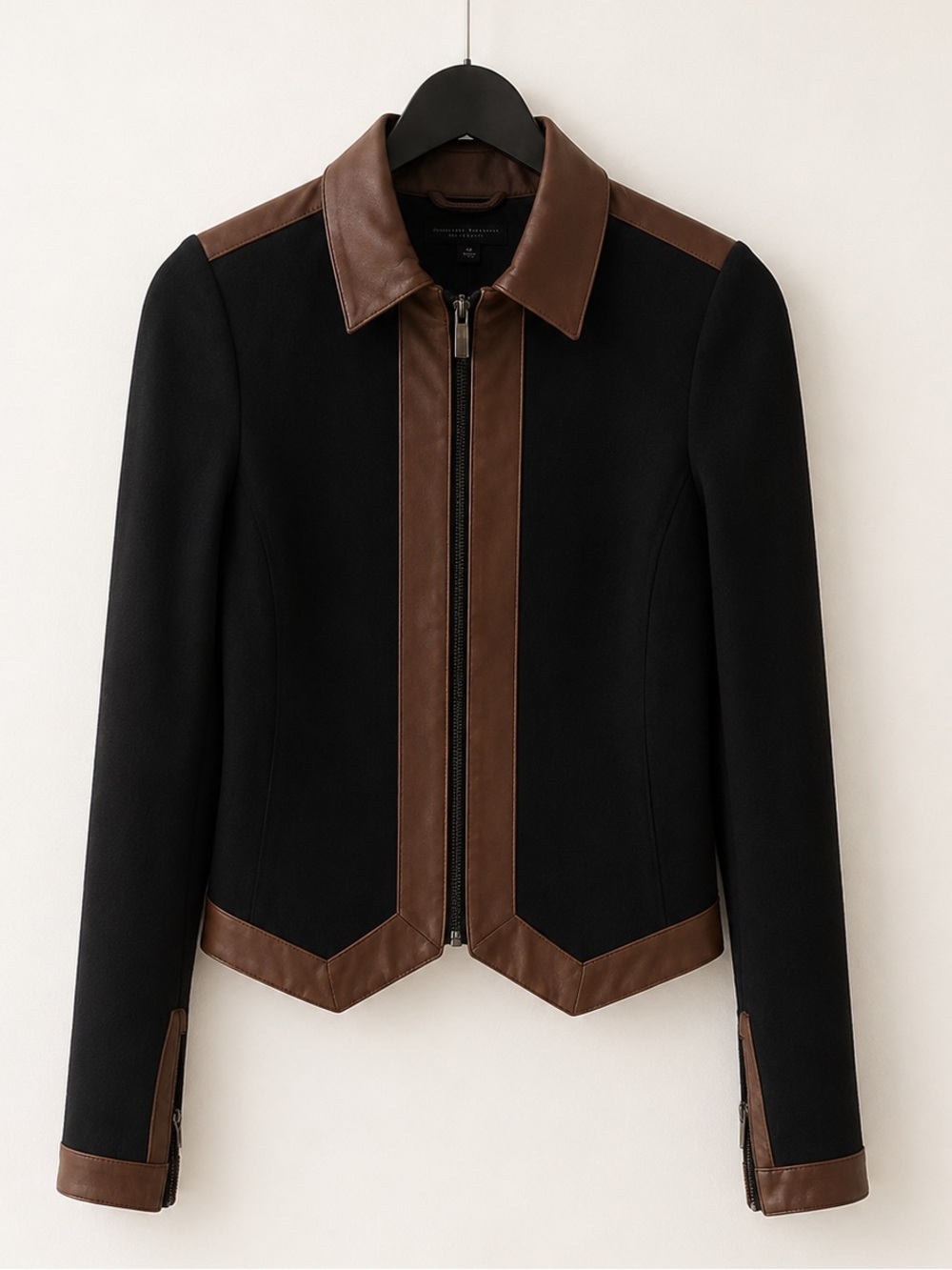Jonathan Saunders for Target Black Brown Trim Zip Jacket XS